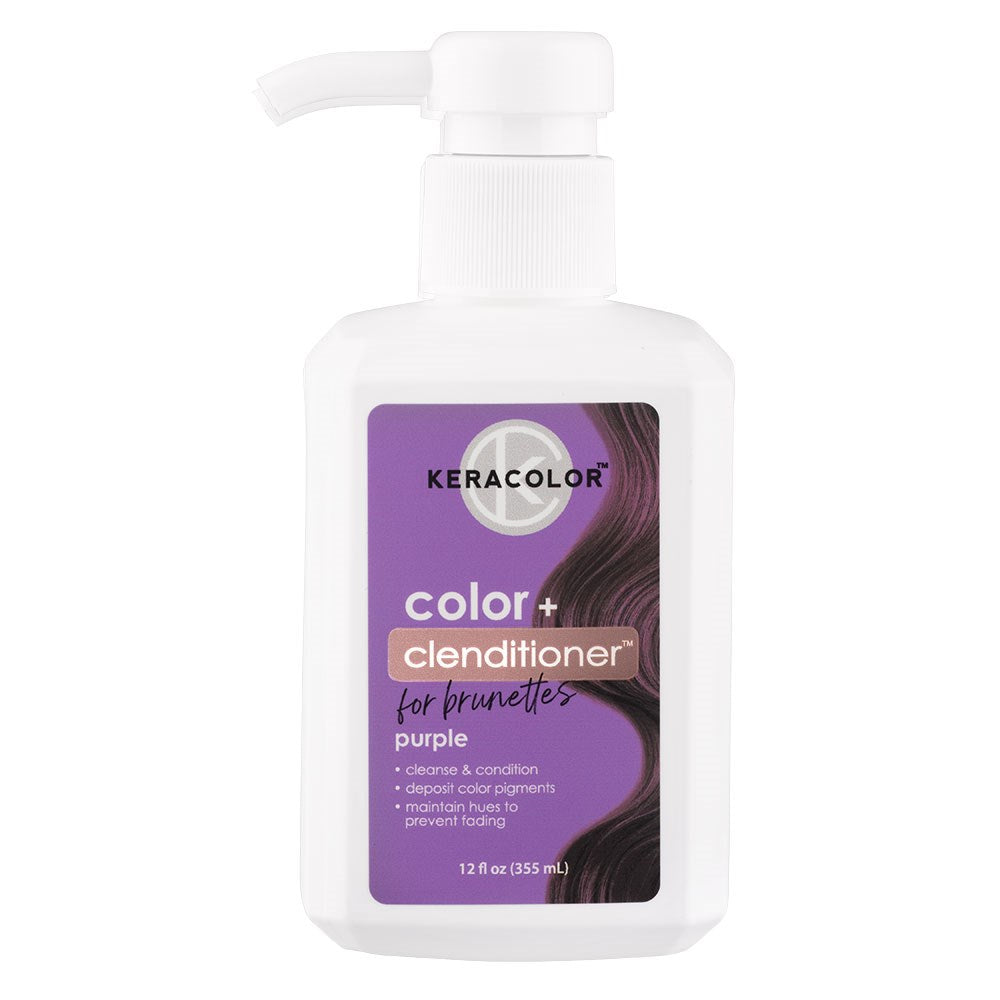 Keracolor Colour Clenditioner For Brunettes Purple 355ml - Colouring Shampoo