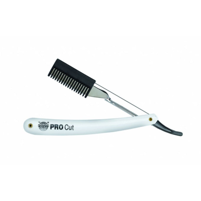 Kiepe Pro Cut 121 Professional Hair Thinning & Shaving Razor with Removable Comb Guard – White