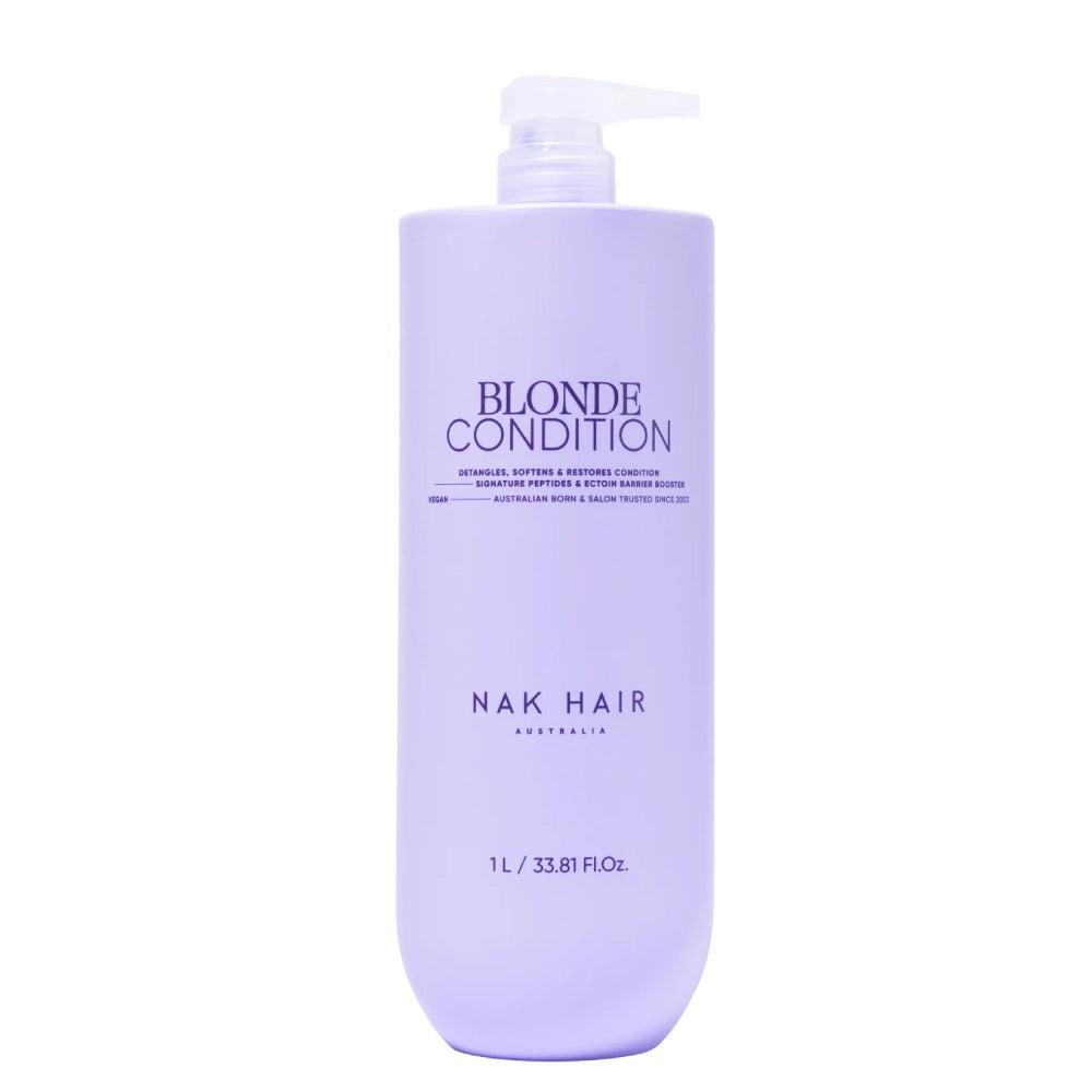 NAK Hair Signature Blonde Conditioner – Tones Brassiness & Nourishes Blonde Hair 1L Shampoo/Conditioner NAK