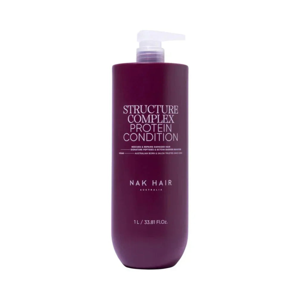 NAK Hair Signature Structure Complex Protein Conditioner – Strengthens & Repairs Damaged Hair 1L Shampoo/Conditioner NAK