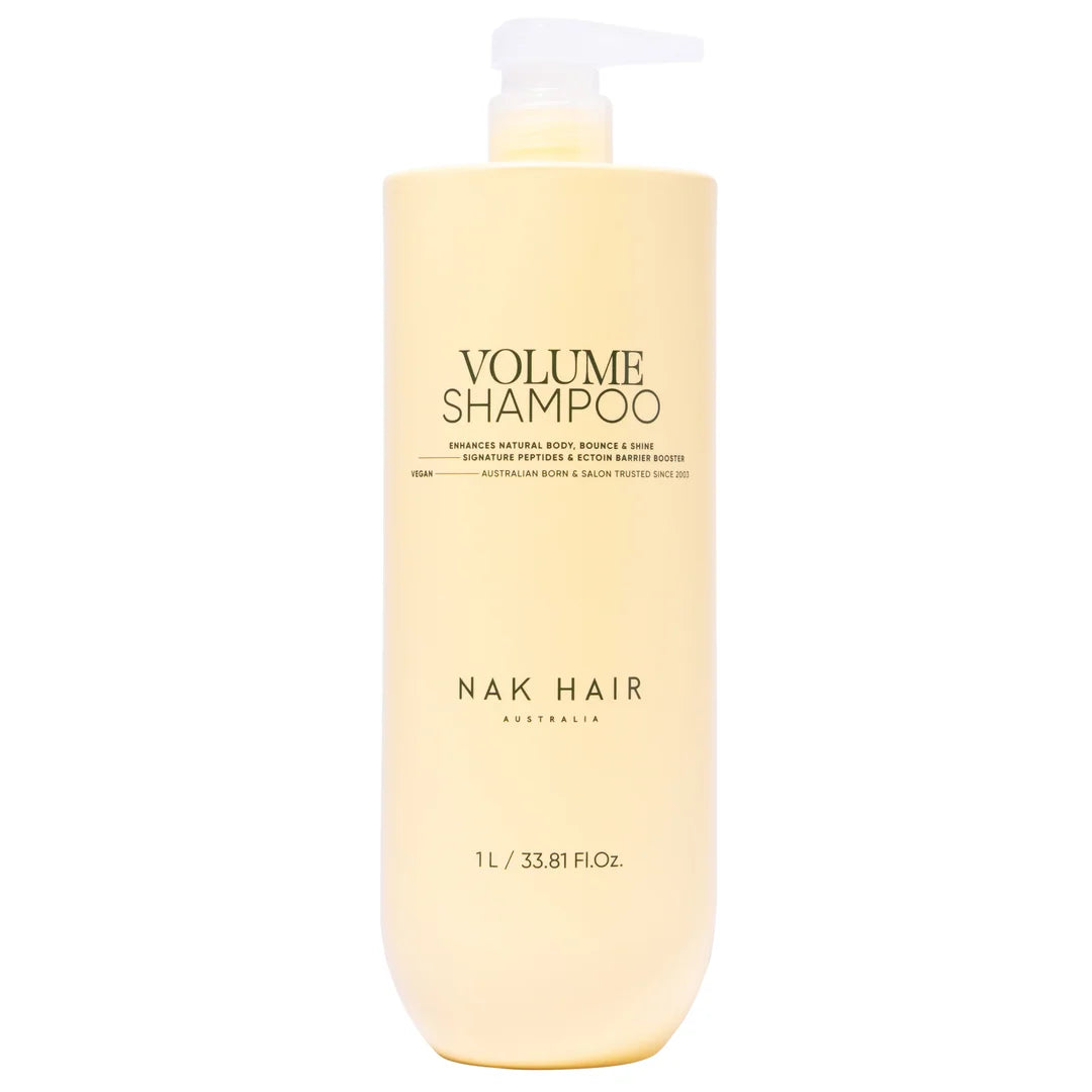 NAK Hair Signature Volume Shampoo – Adds Body, Fullness & Lightweight Volume 1L Shampoo/Conditioner NAK