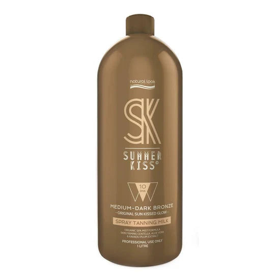 Natural Look Summer Kiss Medium-Dark Bronze Spray Tanning Milk 10% DHA - 1L Tanning Natural Look