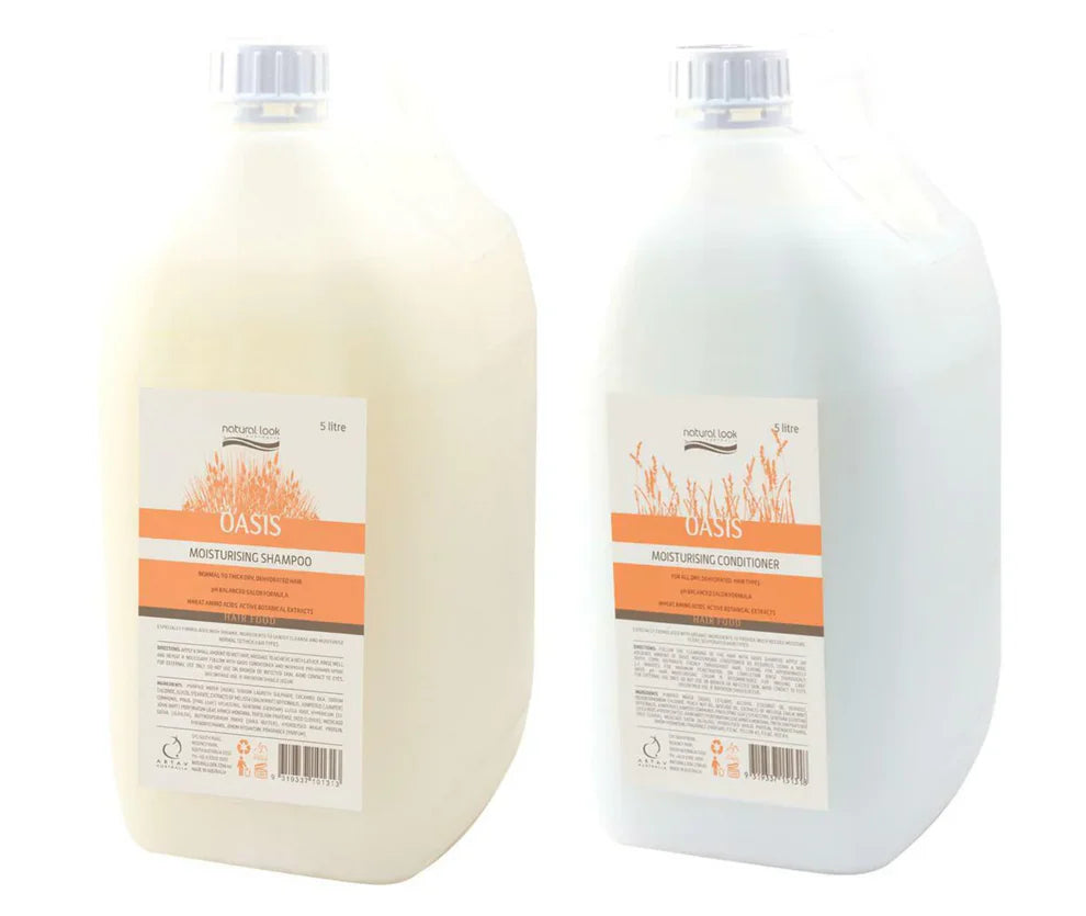 Natural Look Oasis Moisturizing Shampoo & Conditioner 5L Duo Bundle Bundles Natural Look