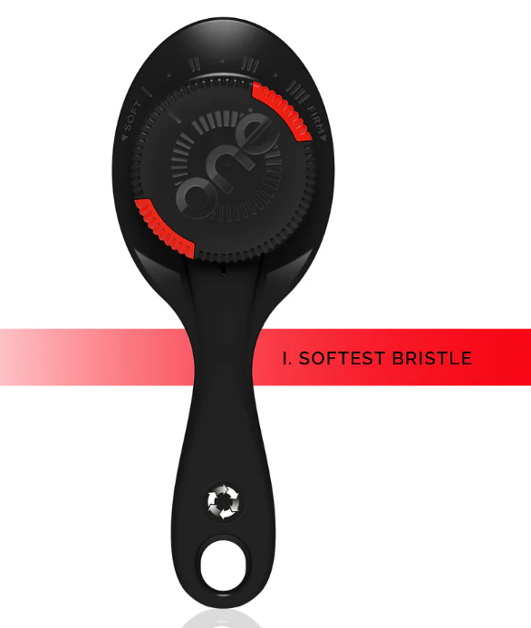 ONE PRO Hair Brush Grey Adjustable Bristle Strength Rose Gold/Grey Bristle Metallic Edition Hair Brush ONE