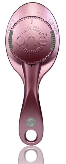 ONE PRO Hair Brush Adjustable Bristle Strength Grey - Pink Metallic Edition Hair Brush ONE
