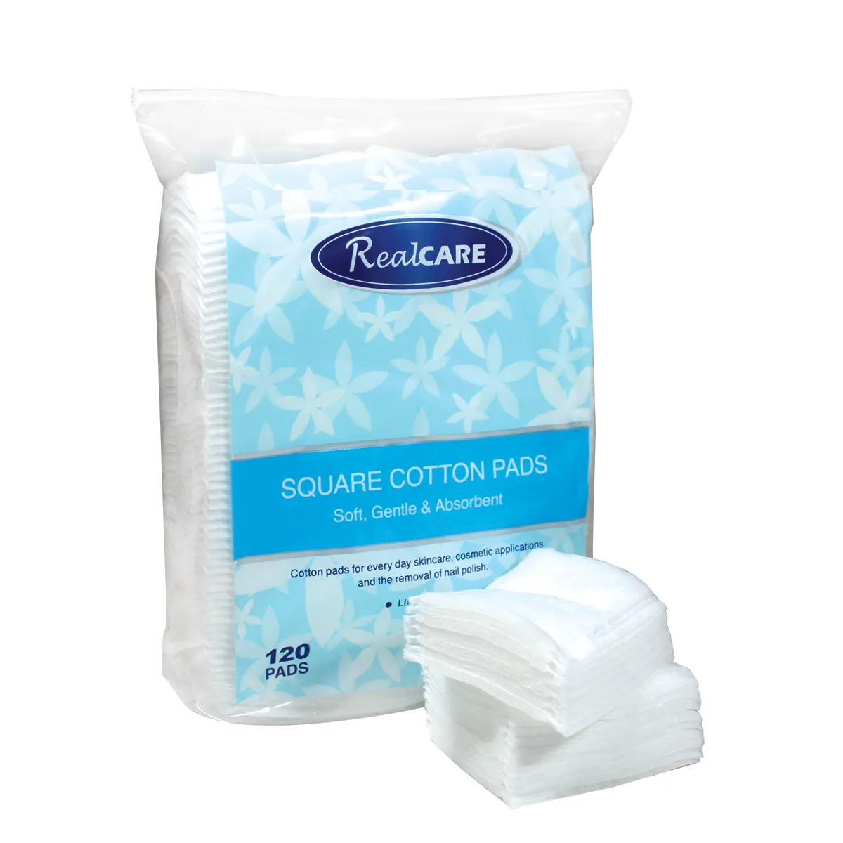 Real Care Square Cotton Pads 120pk Disposables Real Care