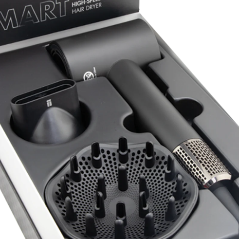 TUFT Professional Compact Smart Hair Dryer with bonus Diffuser - Black Hair Dryer Tuft