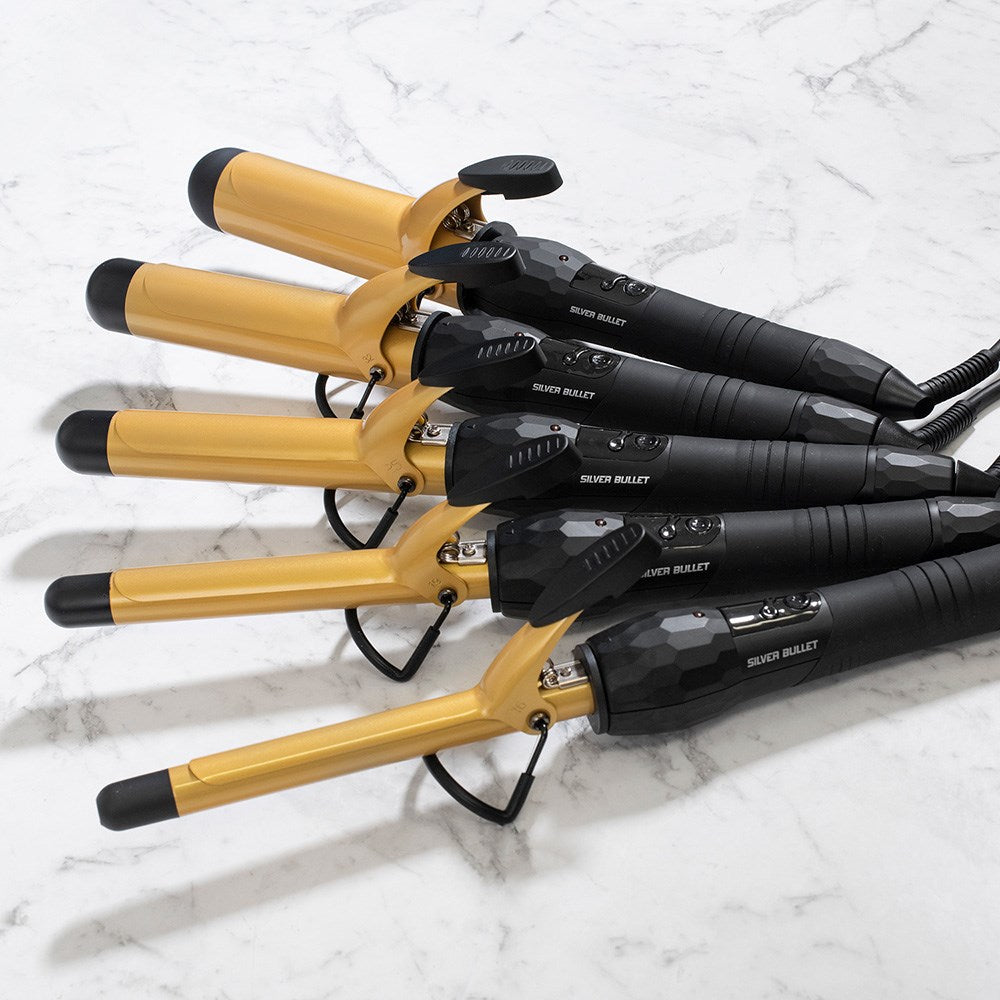 Silver Bullet Fastlane Ceramic Curling Iron Gold 25mm Curling Silver Bullet