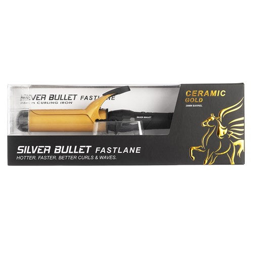 Silver Bullet Fastlane Ceramic Curling Iron Gold - 38mm
