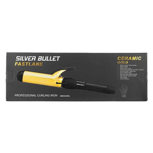 Silver Bullet Fastlane Ceramic Curling Iron Gold - 38mm