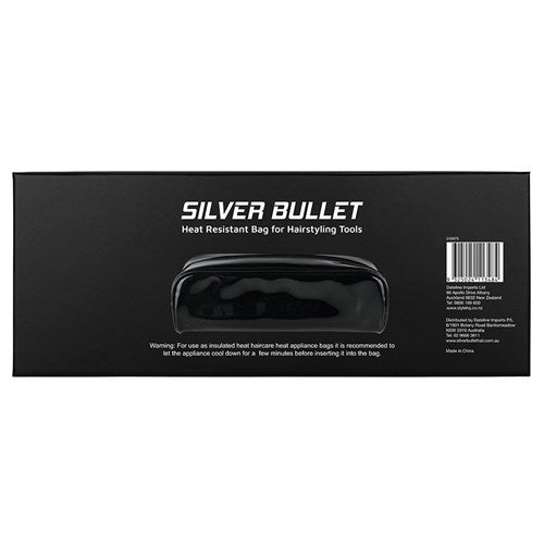 Silver Bullet Heat Resistant Bag for Hairstyling Tools Hi-Gloss Black