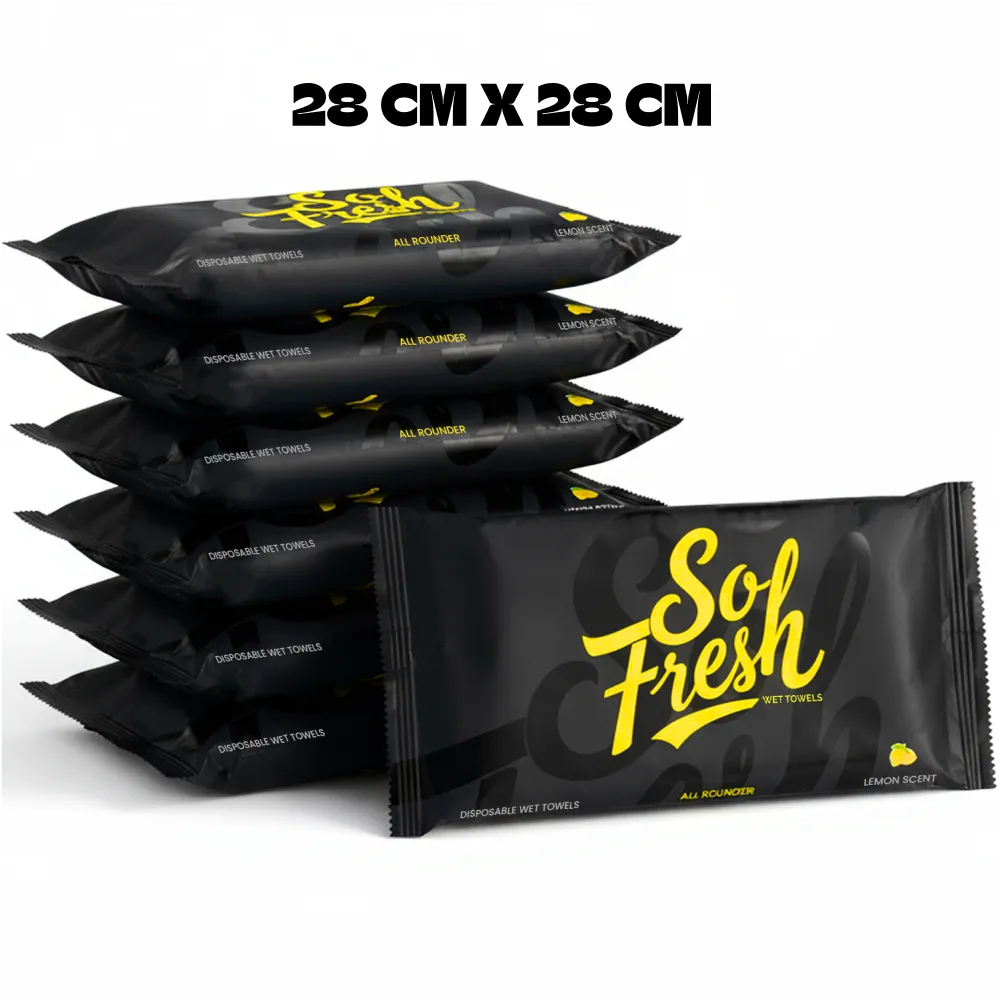 SoFresh All Rounder Salon & Spa Disposable Wet Towel 28cm x 28cm - Box of 30