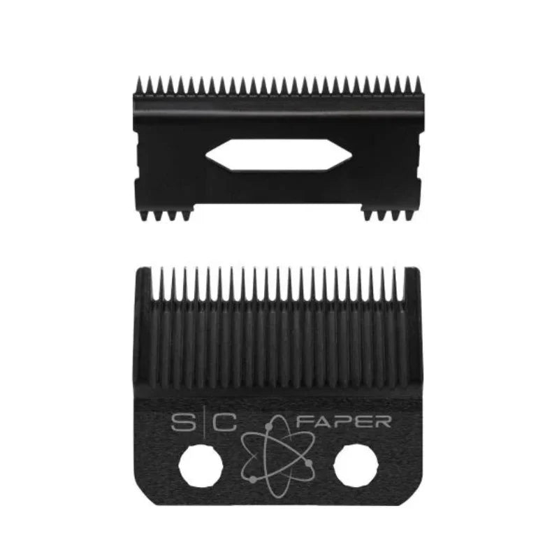 StyleCraft Clipper Blade Set - Fixed Faper DLC Blade and Slim Deep Tooth Cutter - Black