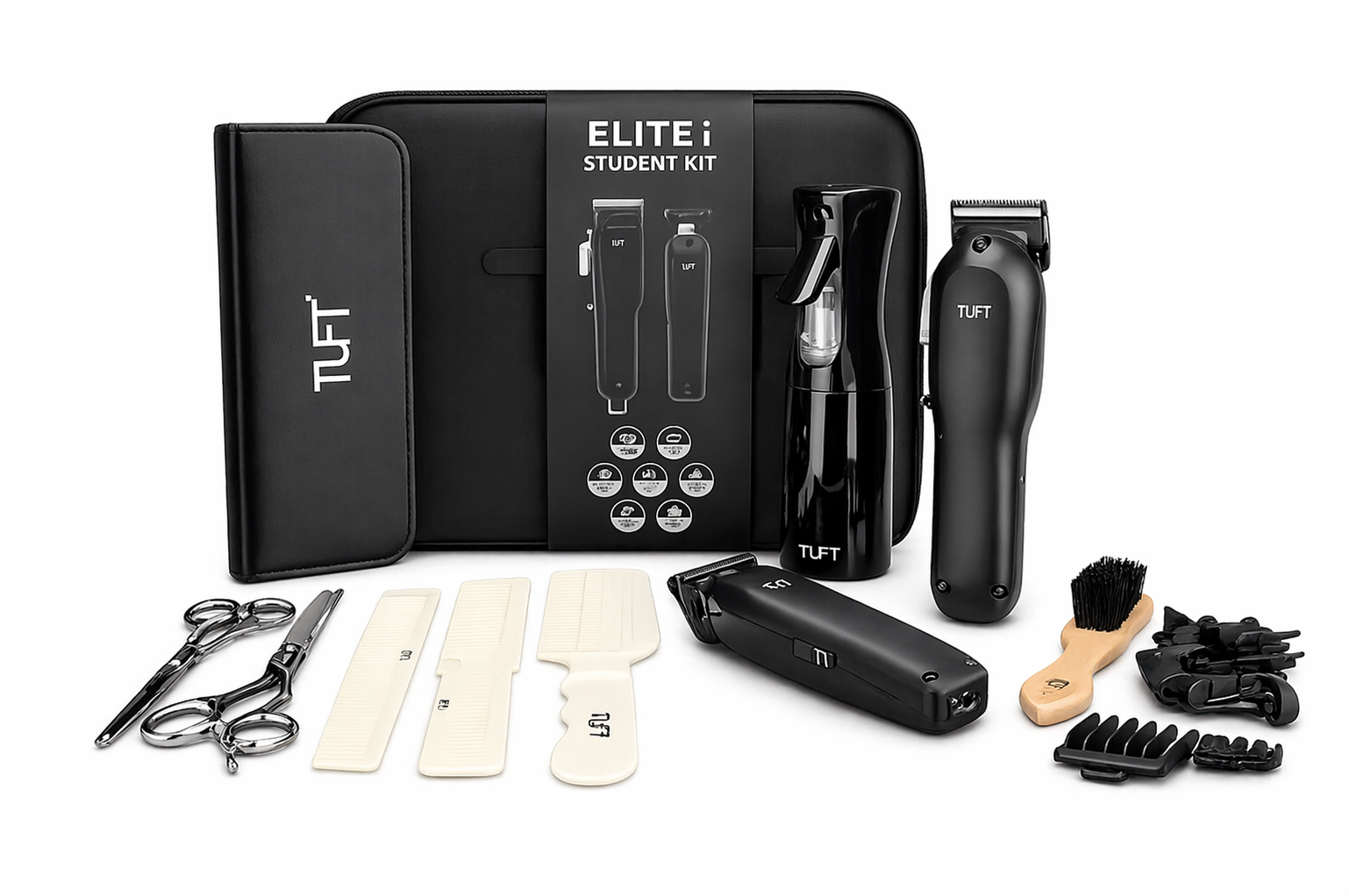 TUFT Elite I Cordless Trimmer and Clipper Complete Salon Kit Clipper/Trimmer/Foil Shaver Duo Tuft