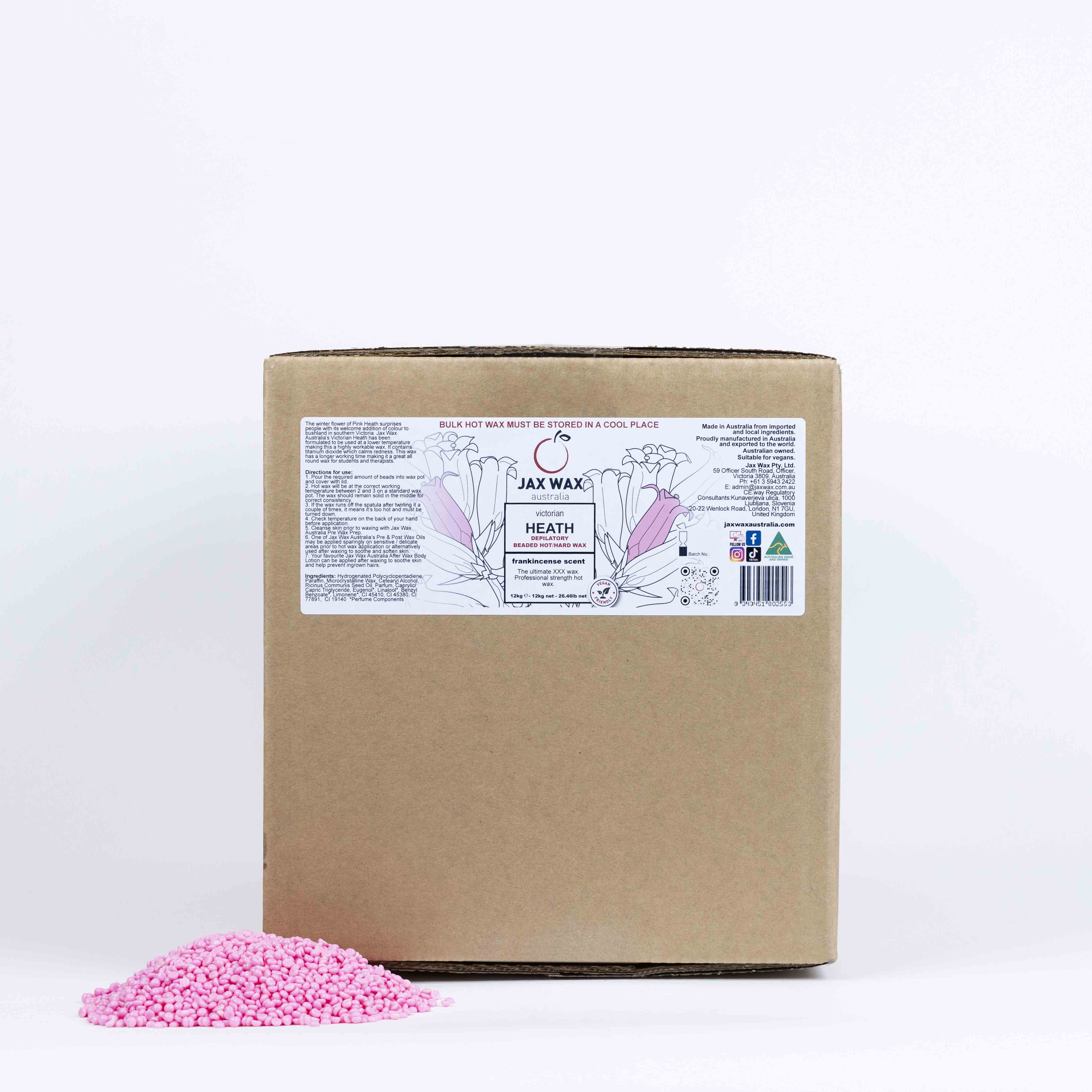 Jax Wax Victorian Heath Hot Wax Beads 12kg - Bulk Size Waxing Jax Wax