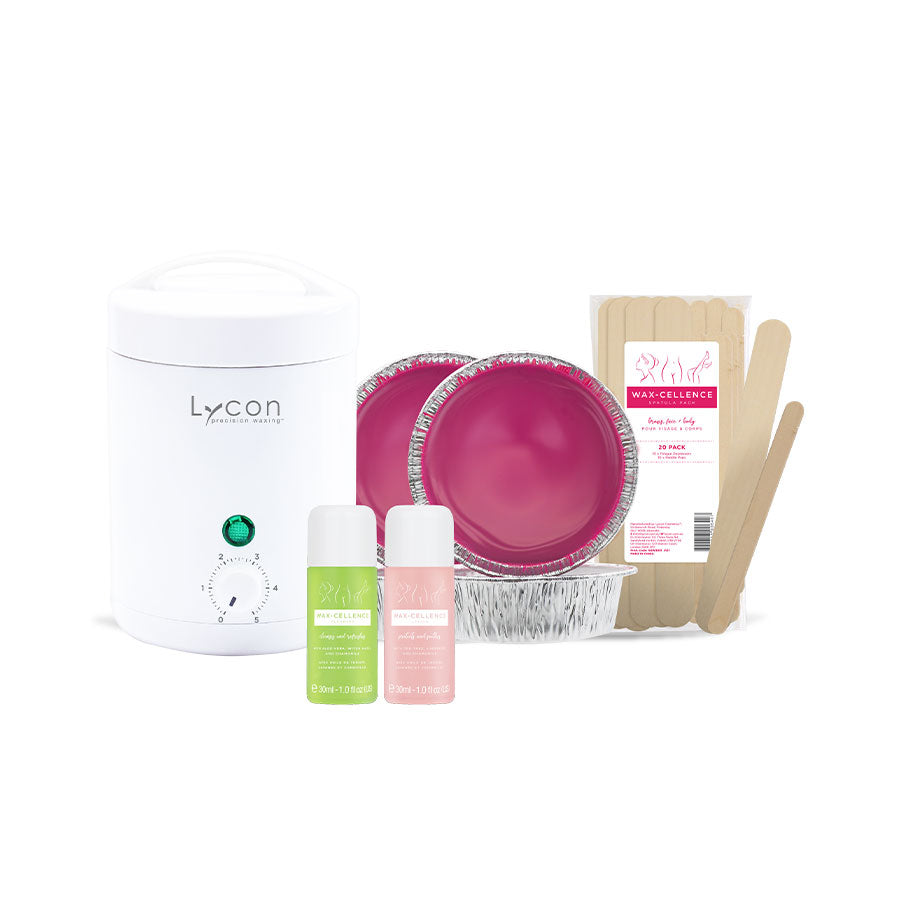 Lycon Wax-Cellence Baby Heater Kit 4x80ml cartridges - DELUX Kit Waxing Lycon