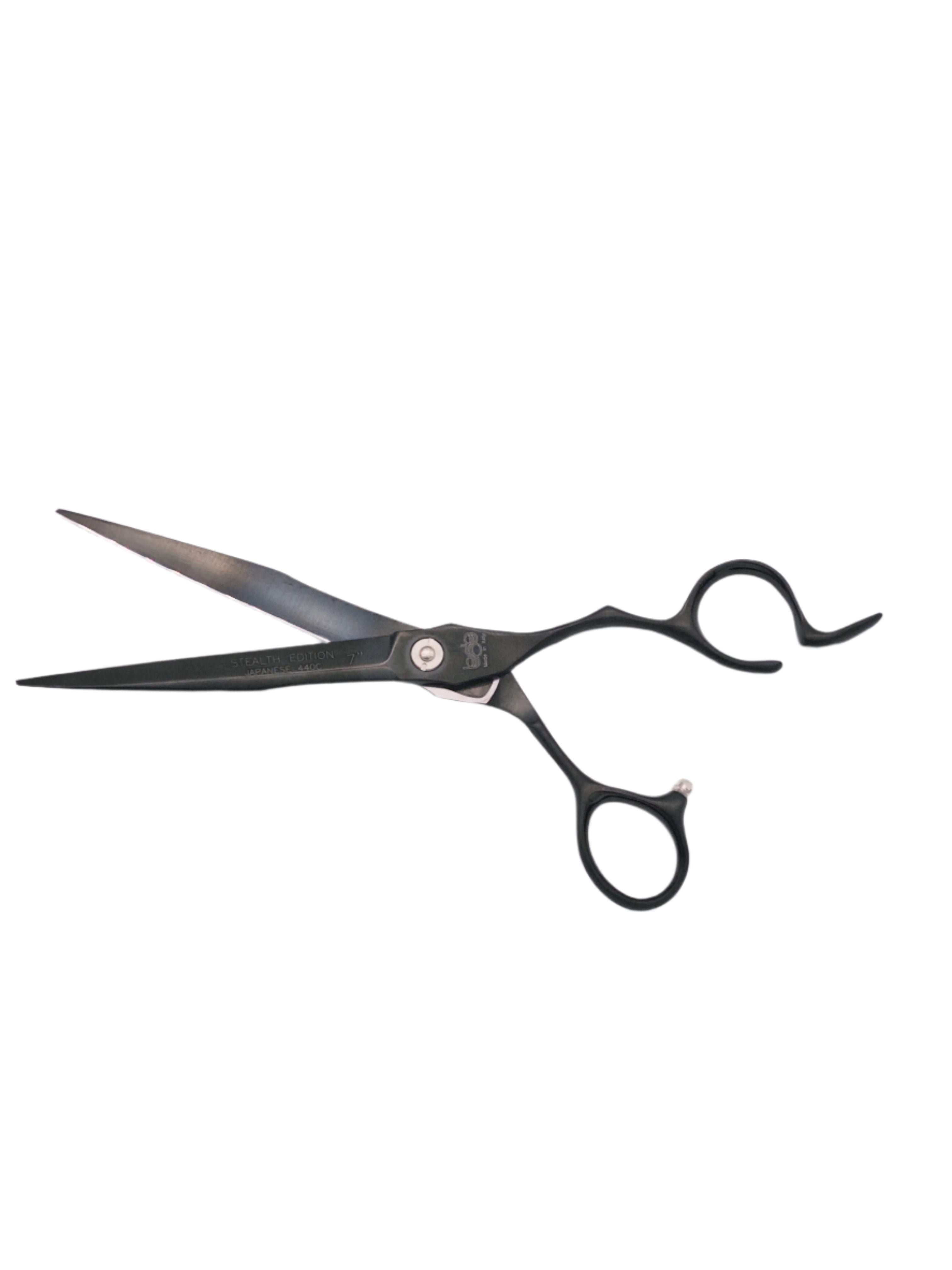 BOB Stealth Edition Black 7 Inch Japanese Steel Scissor 440C Steel - Made In Italy Scissors Bob