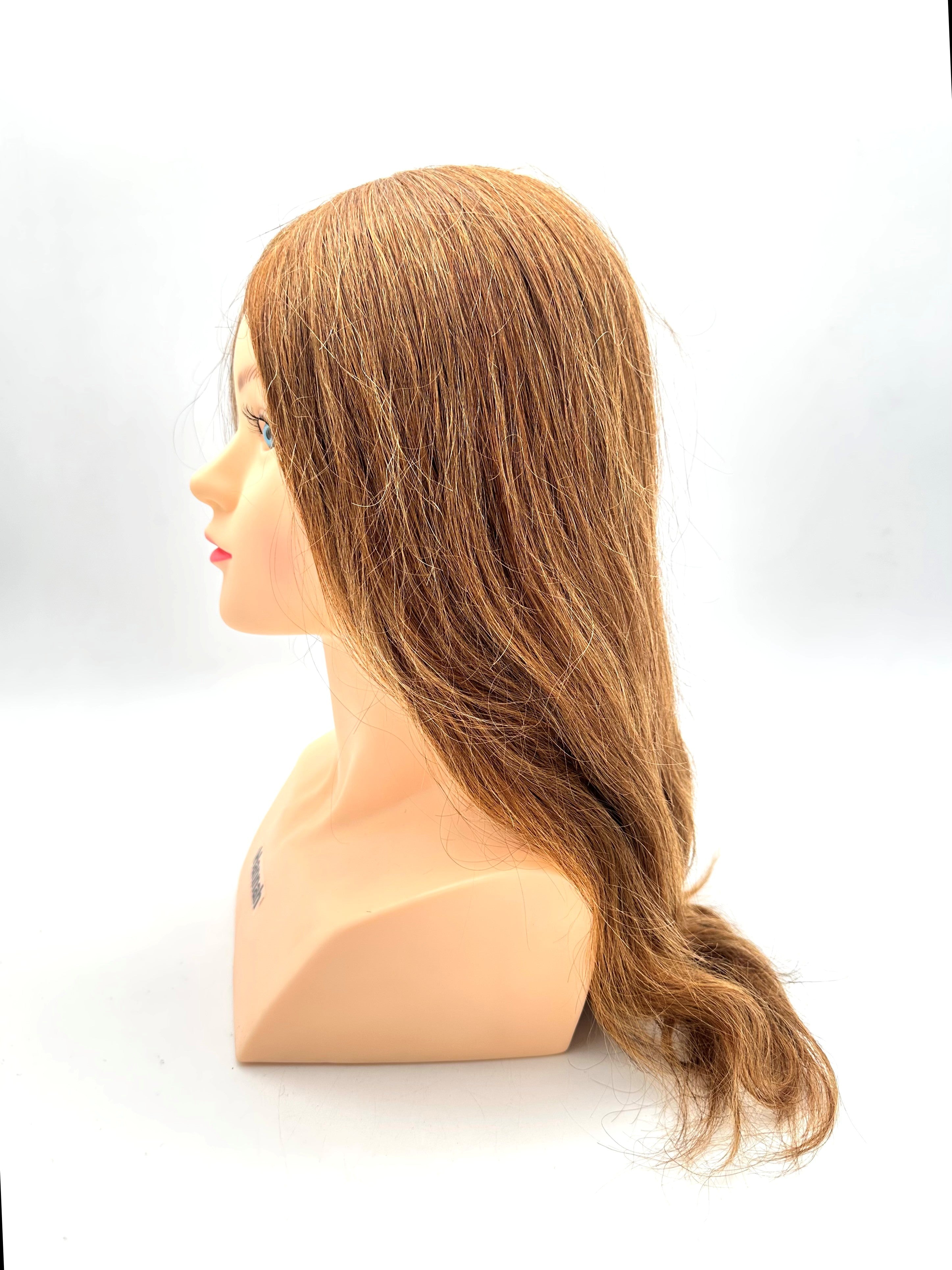 Deyaz Professional Mannequin with Shoulders 16 Inch Human Hair Brown - Hannah Mannequin Deyaz