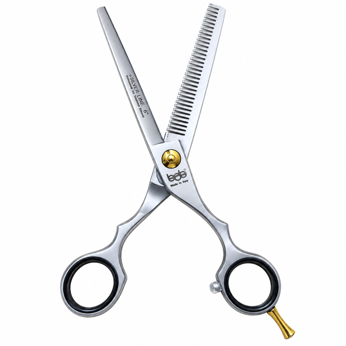 BOB Silver Line Edition 6 Inch Japanese Steel Scissor 440C - Made In Italy Scissors Bob
