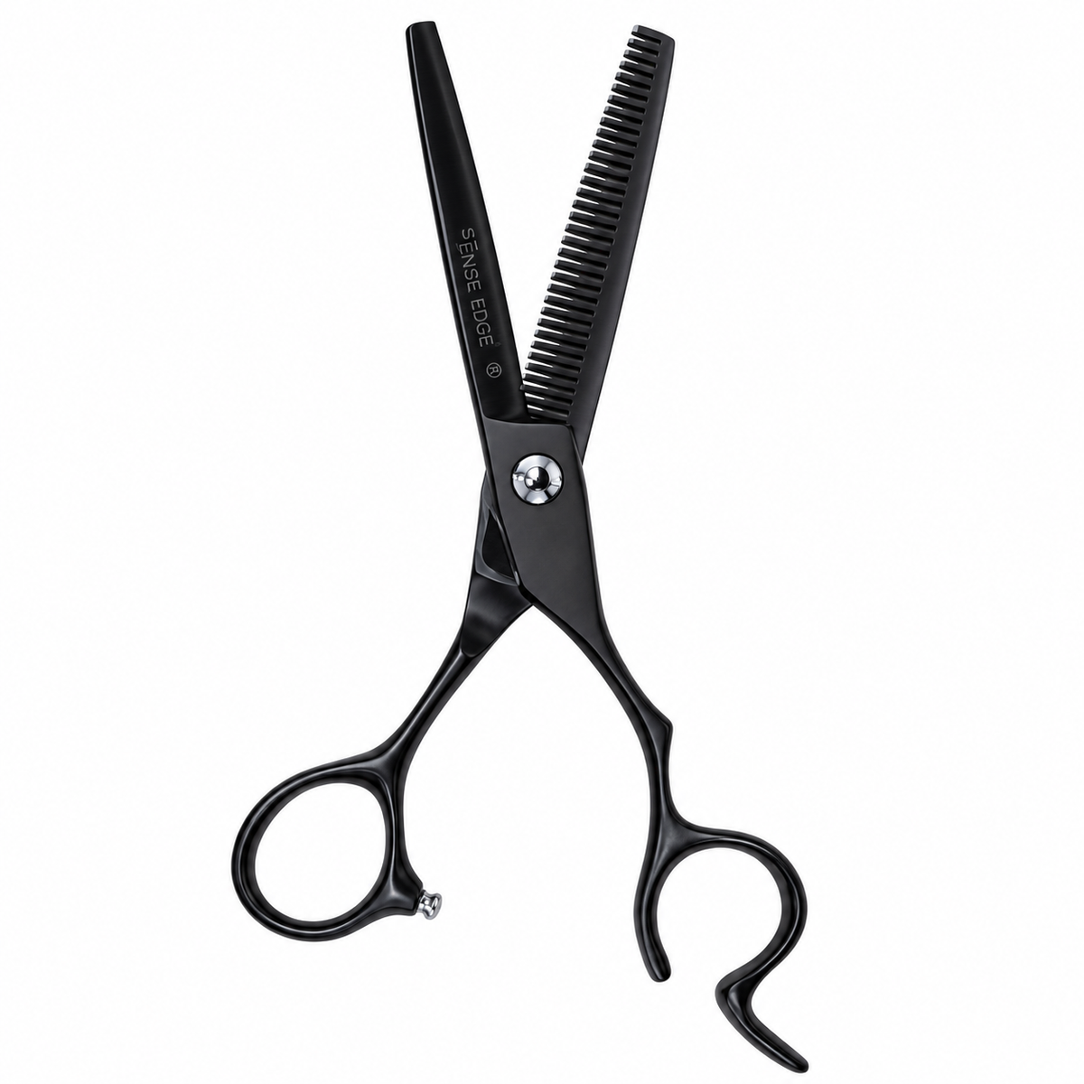 BOB Stealth Edition Black 6 Inch Japanese Steel Thinning Scissor 440C Steel - Made In Italy Scissors Bob