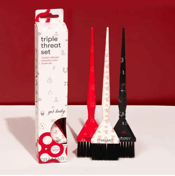 Framar Get Lucky - Triple Threat Set Hair Brush Framar