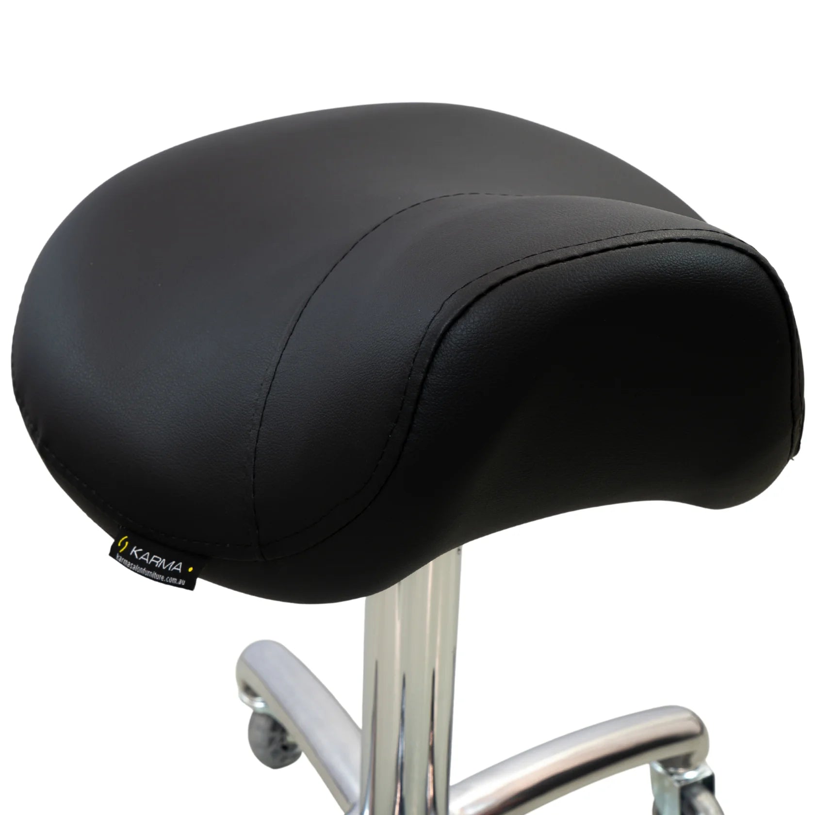Karma Evandale Salon Saddle Stool Black 07040102 Salon Stools Karma