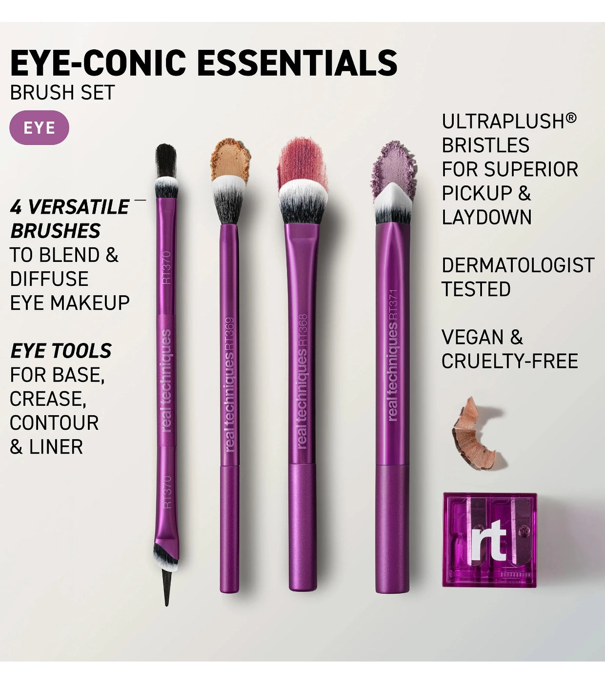 Real Techniques Eye-conic Brush Set Make Up Brushes Real Techniques