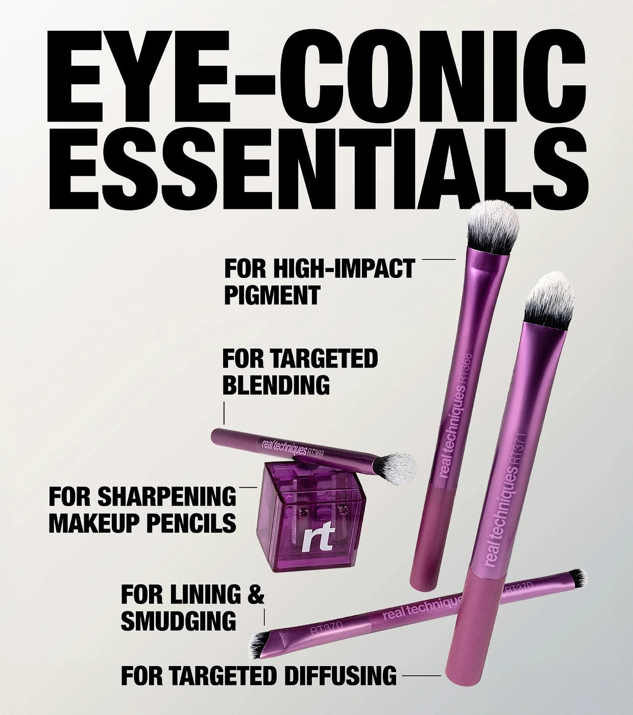 Real Techniques Eye-conic Brush Set Make Up Brushes Real Techniques