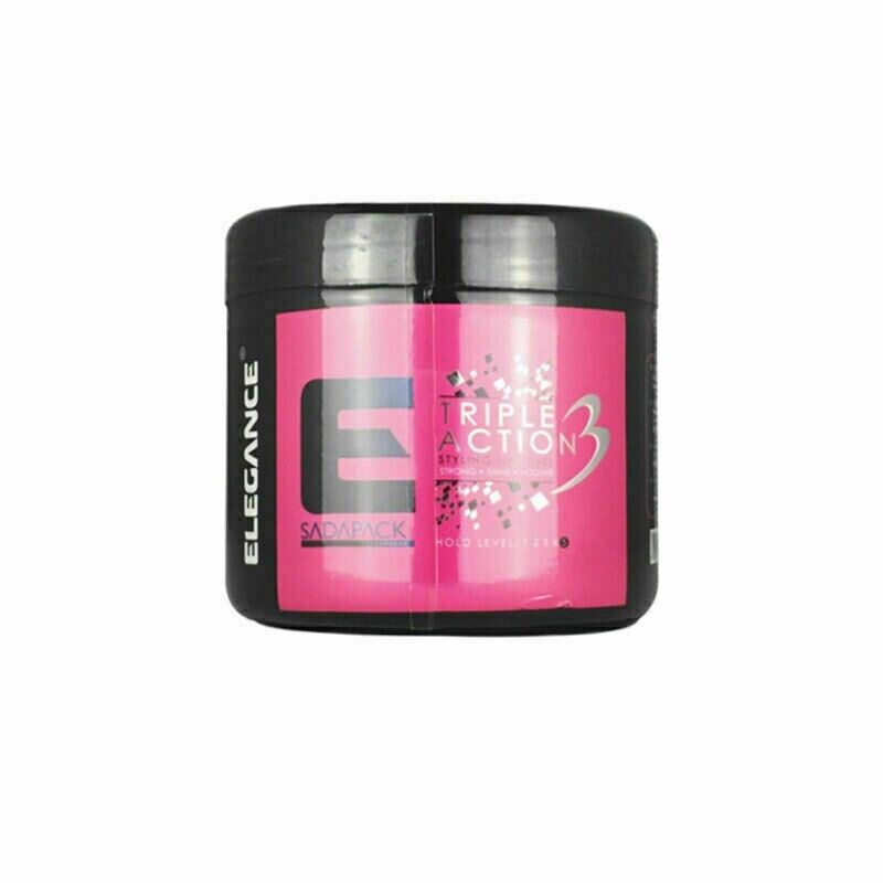 Elegance Triple Action Hair Gel Pink 500ml Hair Gel Elegance