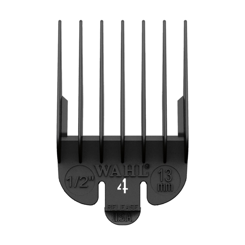Wahl No. 4 Plastic Tab Attachment Comb 1/2inch Black Clipper/Trimmer Attachment Wahl