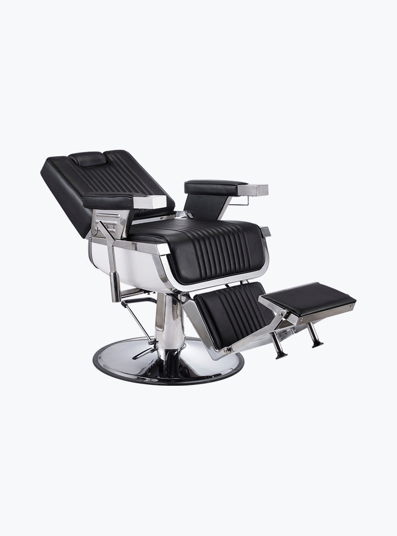 Karma Brisbane Barber Chair 04010102 - Chrome & Black Barber Chair Karma