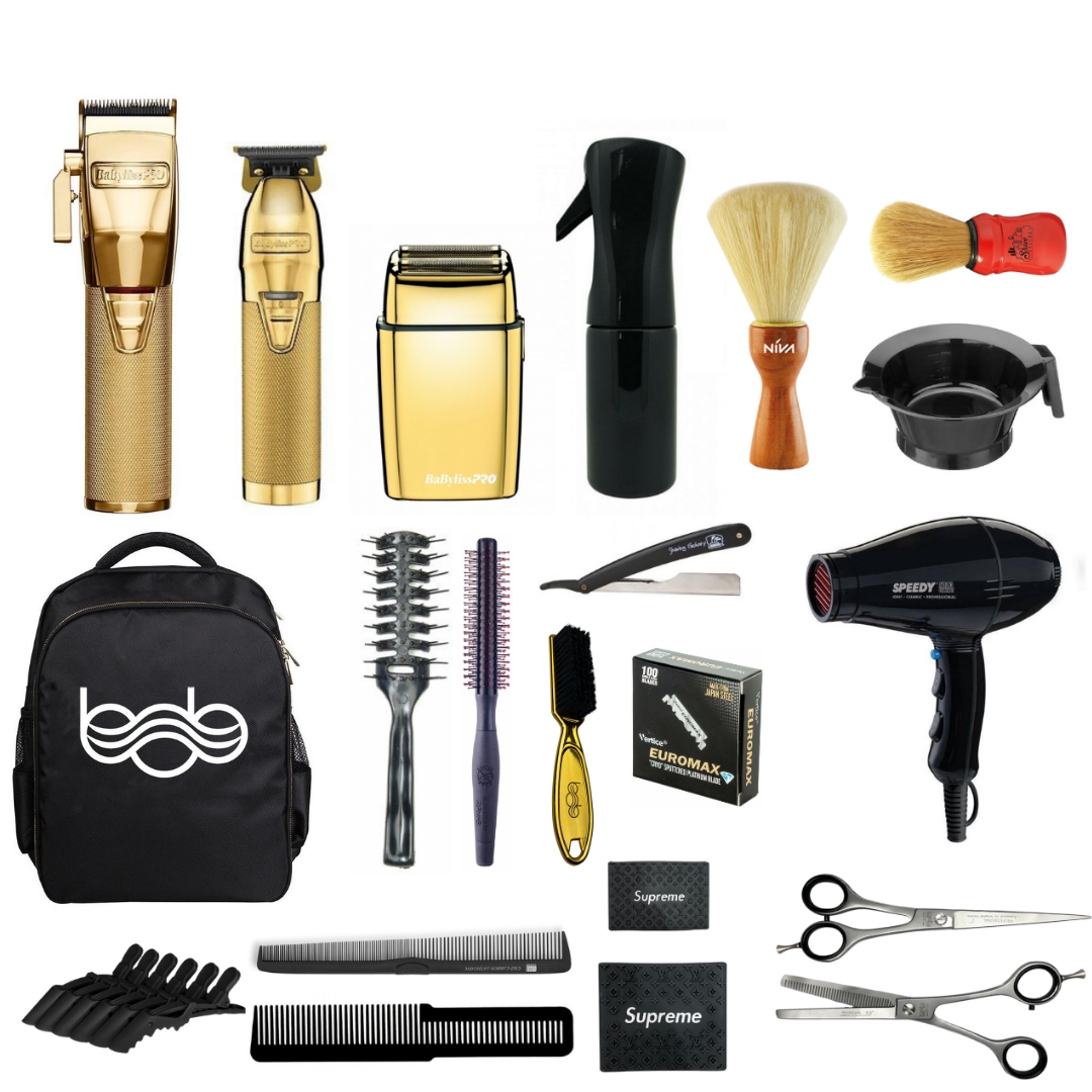 HBK BabylissPro GoldFX Clipper Ultimate Barber Kit Barber Accessories HBK