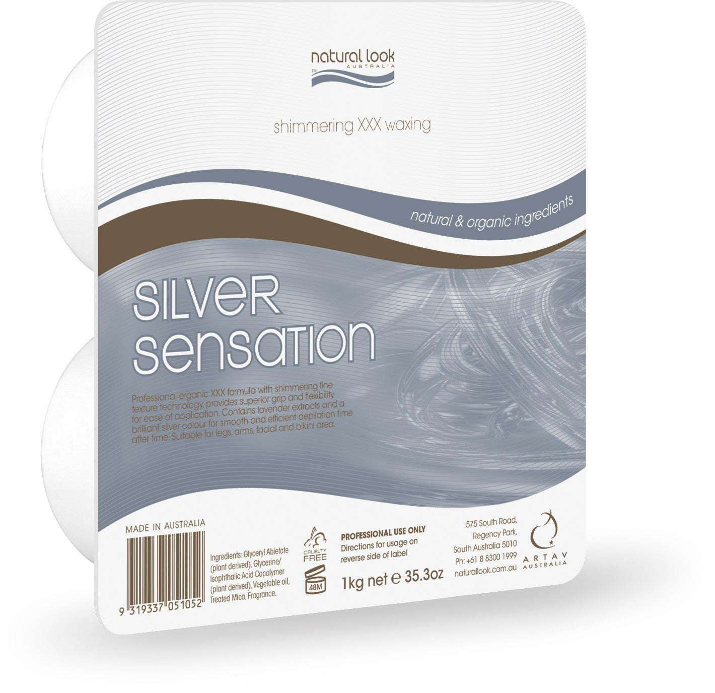 Natural Look Silver Sensation Hard Wax 1kg Facial Products Natural Look