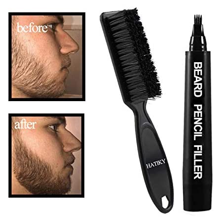 Beard Filler Pen Kit With Brush - Black