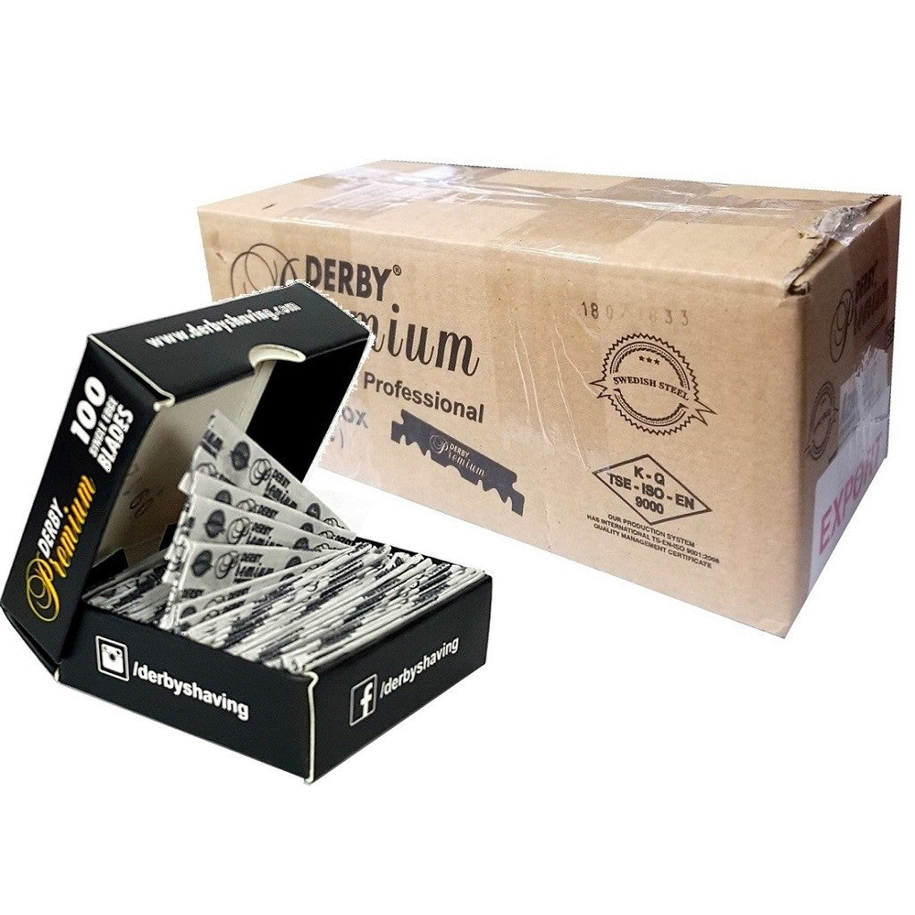 50x Derby Premium Single Edge Blades 100 Pack - (5000 Blades) - Full Carton Razor Blades Derby