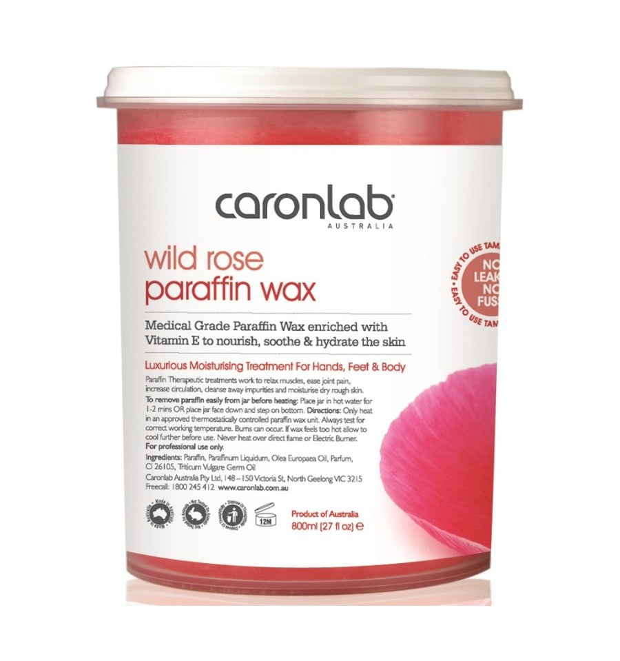 Caronlab Paraffin Wax Wild Rose 800ml Waxing Caronlab