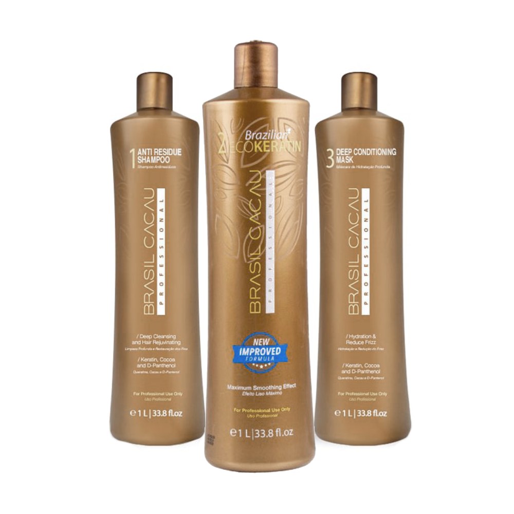 Brasil Cacau 1L Salon Kit #1 (BC 01, 02 & 03) Keratin Brasil Cacau