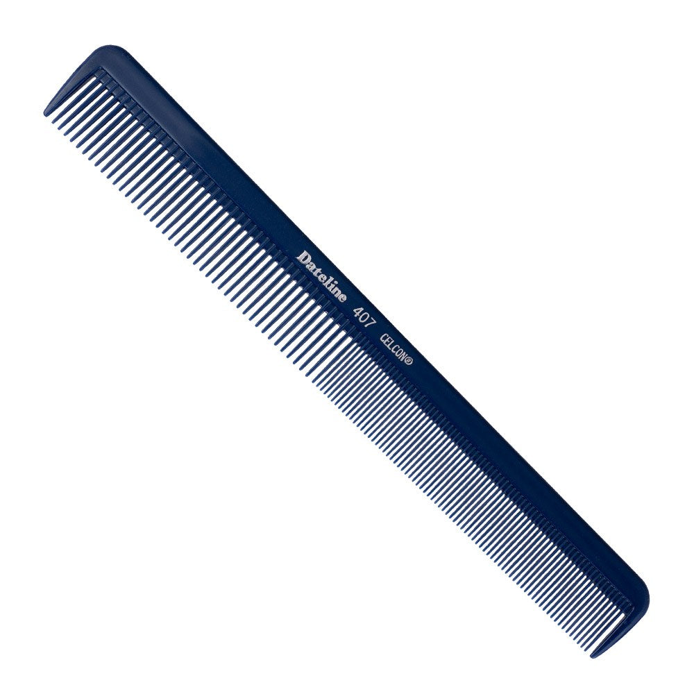 Dateline Professional Blue Celcon Styling Comb 8 1/2Inch 407 Large Comb Dateline