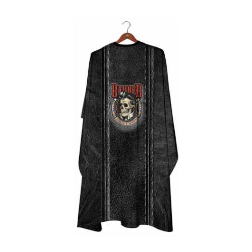 Deyaz Premium Salon Cape Barber Skull Black Capes Deyaz