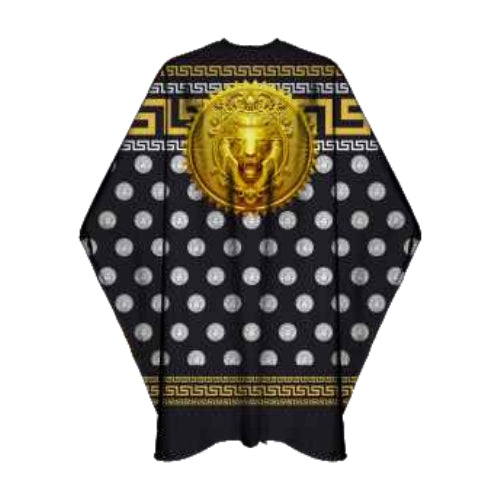 Deyaz Replicape Premium Fashion Salon Cape Black & Gold with Spots Capes Repli Cape
