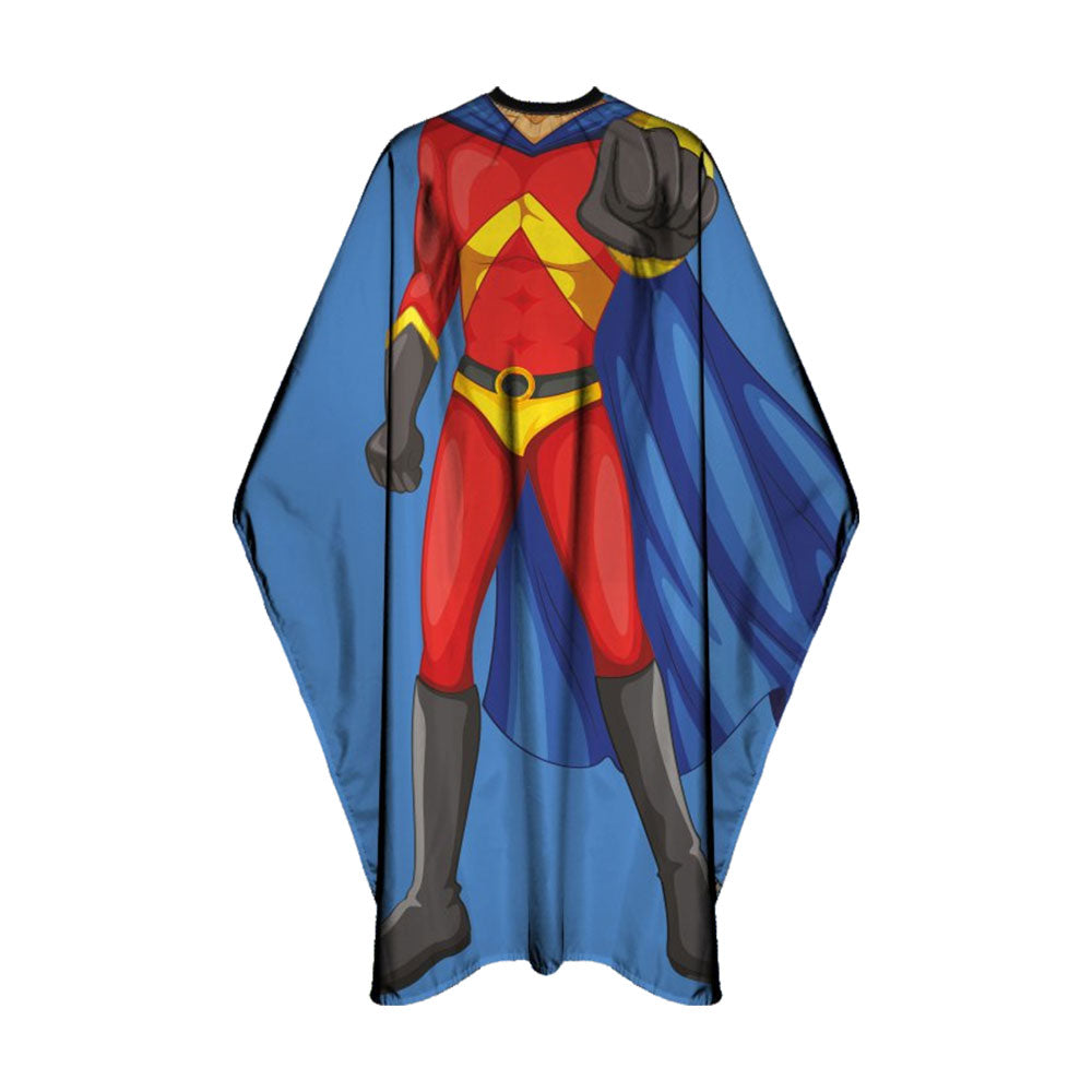 Deyaz Premium Salon Kids Cape 75cmx120cm Superman Blue Capes Repli Cape