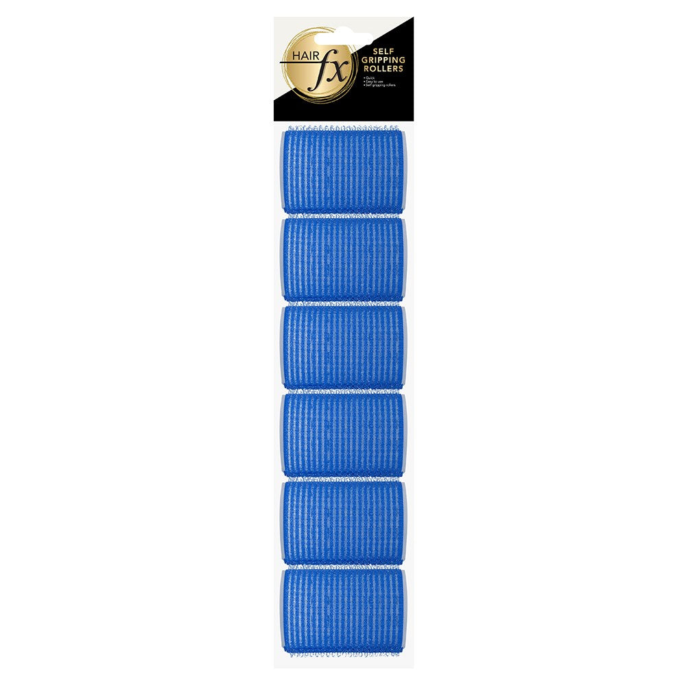 Hair FX Magic Grip Velcro Rollers in Hangsell 6pc 40mm Royal Blue Perming Hair FX
