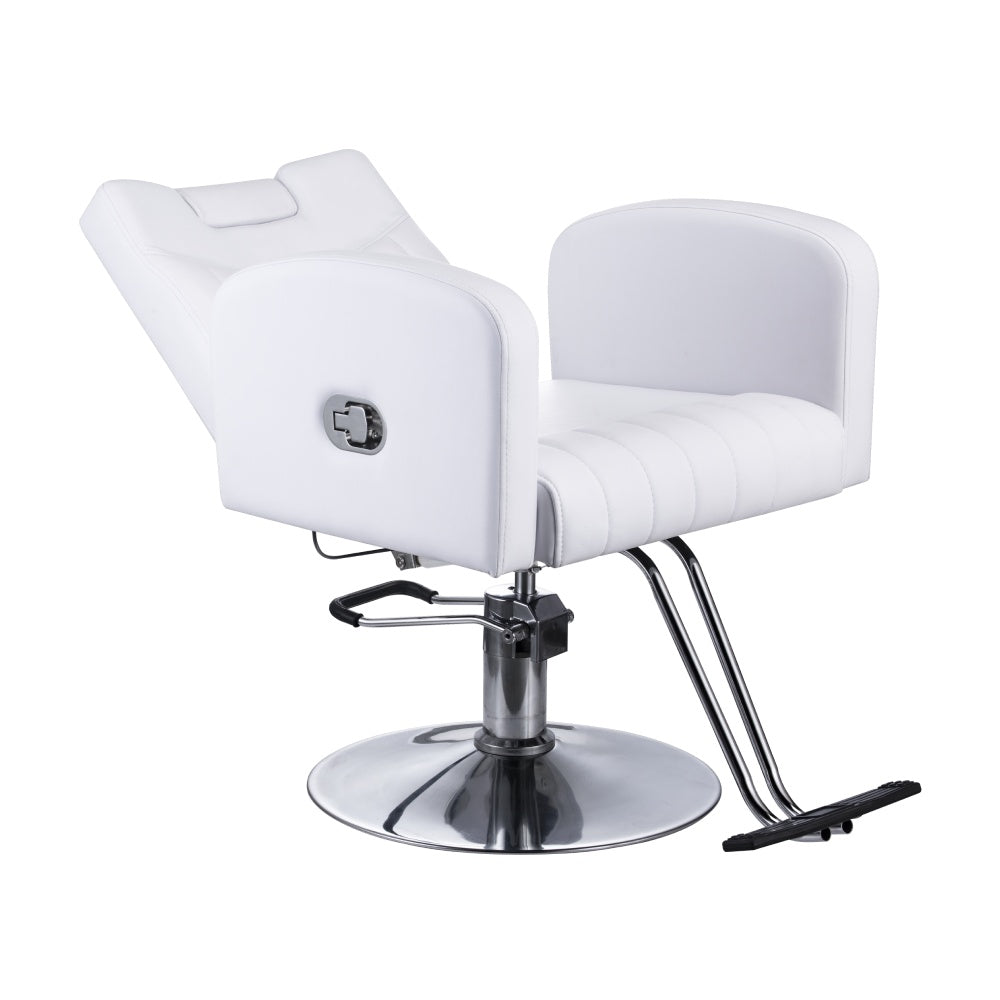 Karma Batlow Reclining Salon/ Barber/ Beauty Chair 02060402 - White Salon Chairs Karma