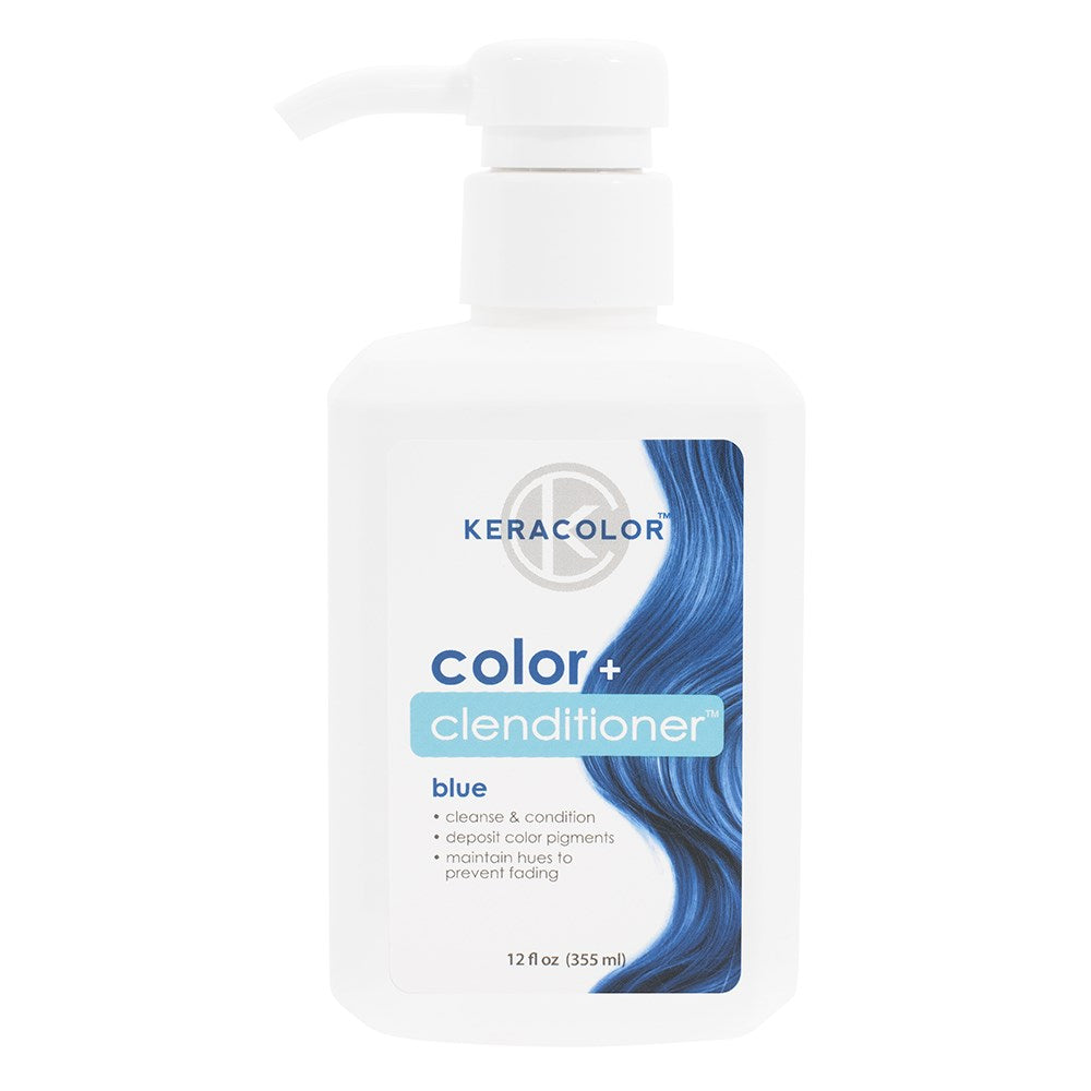 Keracolor Colour + Clenditioner Blue 355ml Colouring Shampoo/Conditioner Keracolor