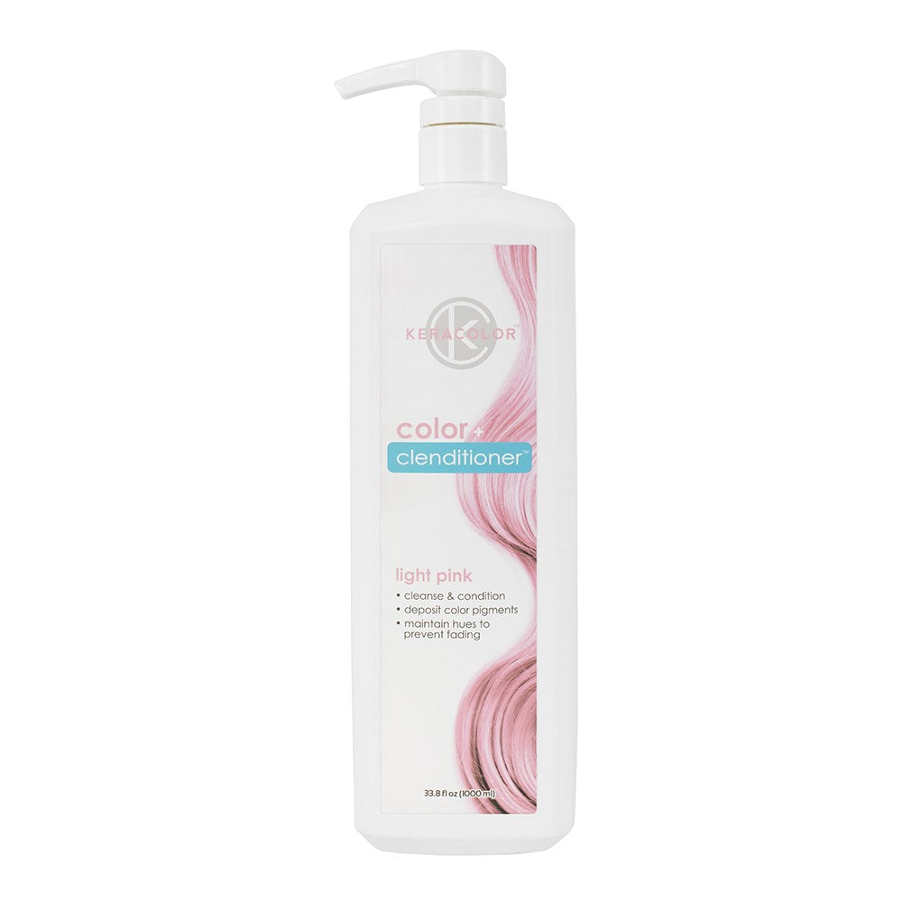 Keracolor Colour + Clenditioner Light Pink 1L Colouring Shampoo/Conditioner Keracolor