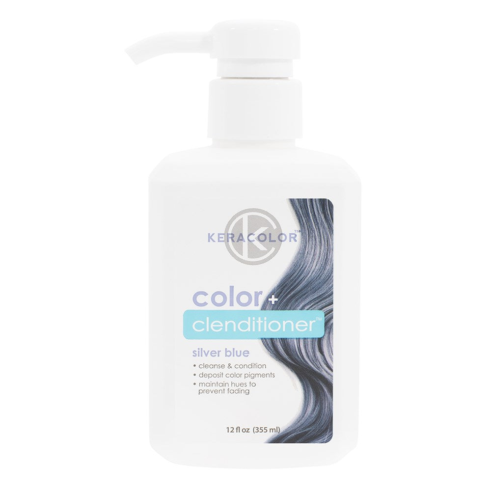 Keracolor Colour + Clenditioner Silver Blue 355ml Colouring Shampoo/Conditioner Keracolor