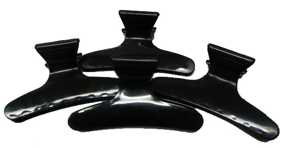 Santorini Black Butterfly Clips 12 Pk Hair Clips- Ties - Accessories Santorini