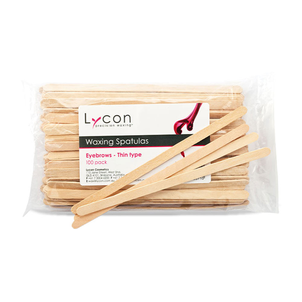 Lycon Spatulas Eyebrow Thin Type 100pk Waxing Lycon