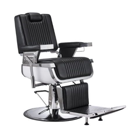 Karma Brisbane Barber Chair 04010102 - Chrome & Black Barber Chair Karma
