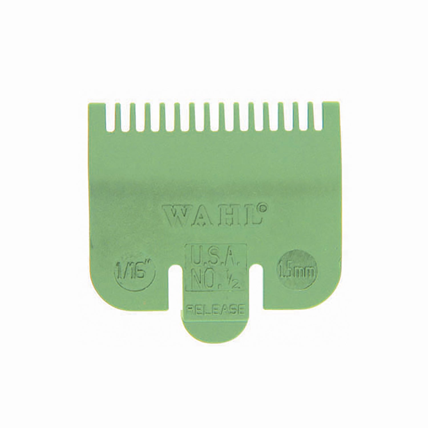 Wahl No. 1/2 Plastic Tab Attachment. Comb 1/16inch Lime Clipper/Trimmer Attachment Wahl